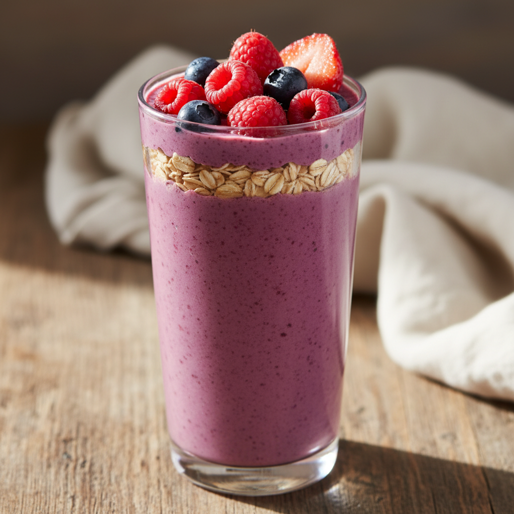 Berry Banana Oat Smoothie
