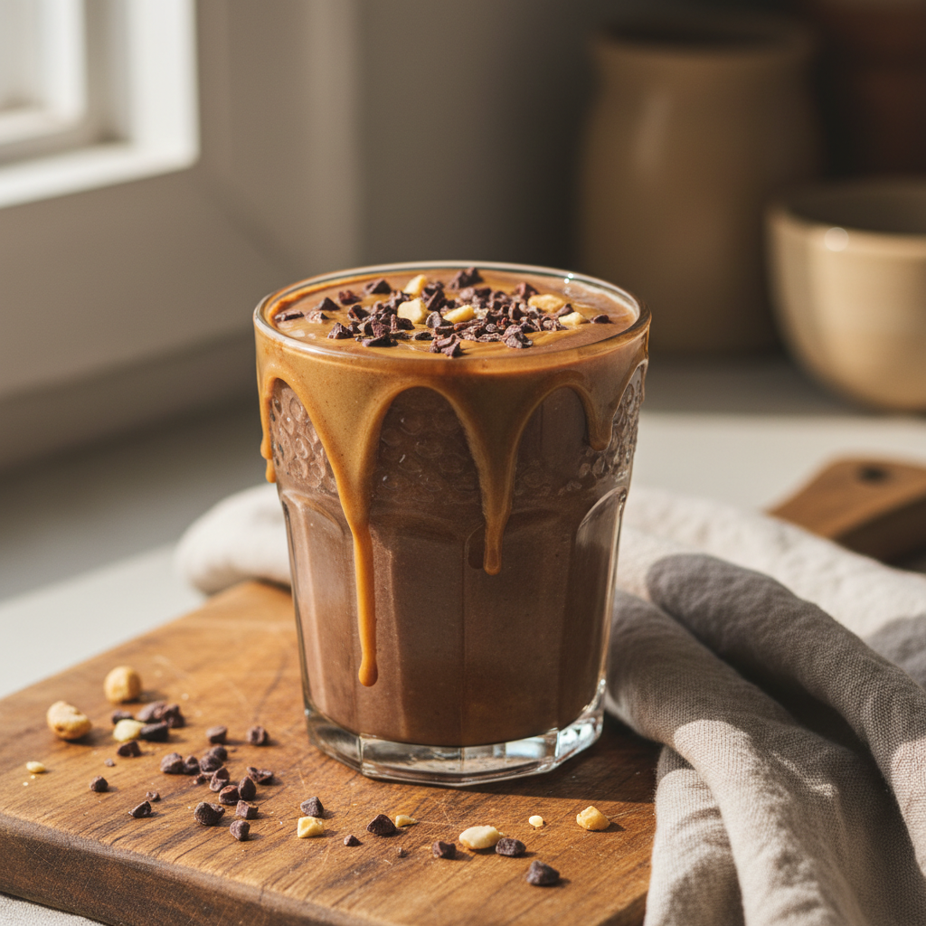 Chocolate Peanut Butter Protein Smoothie