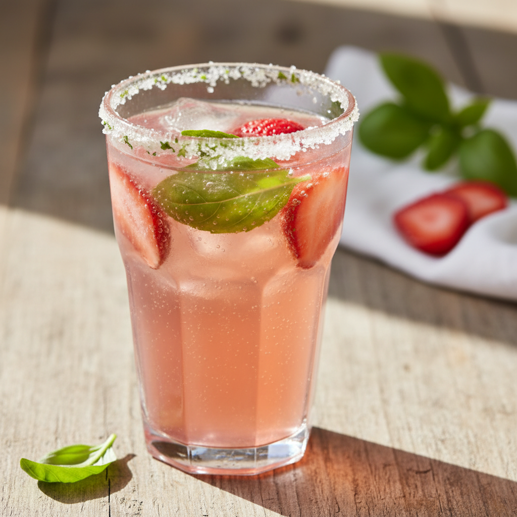 Strawberry Basil Cooler
