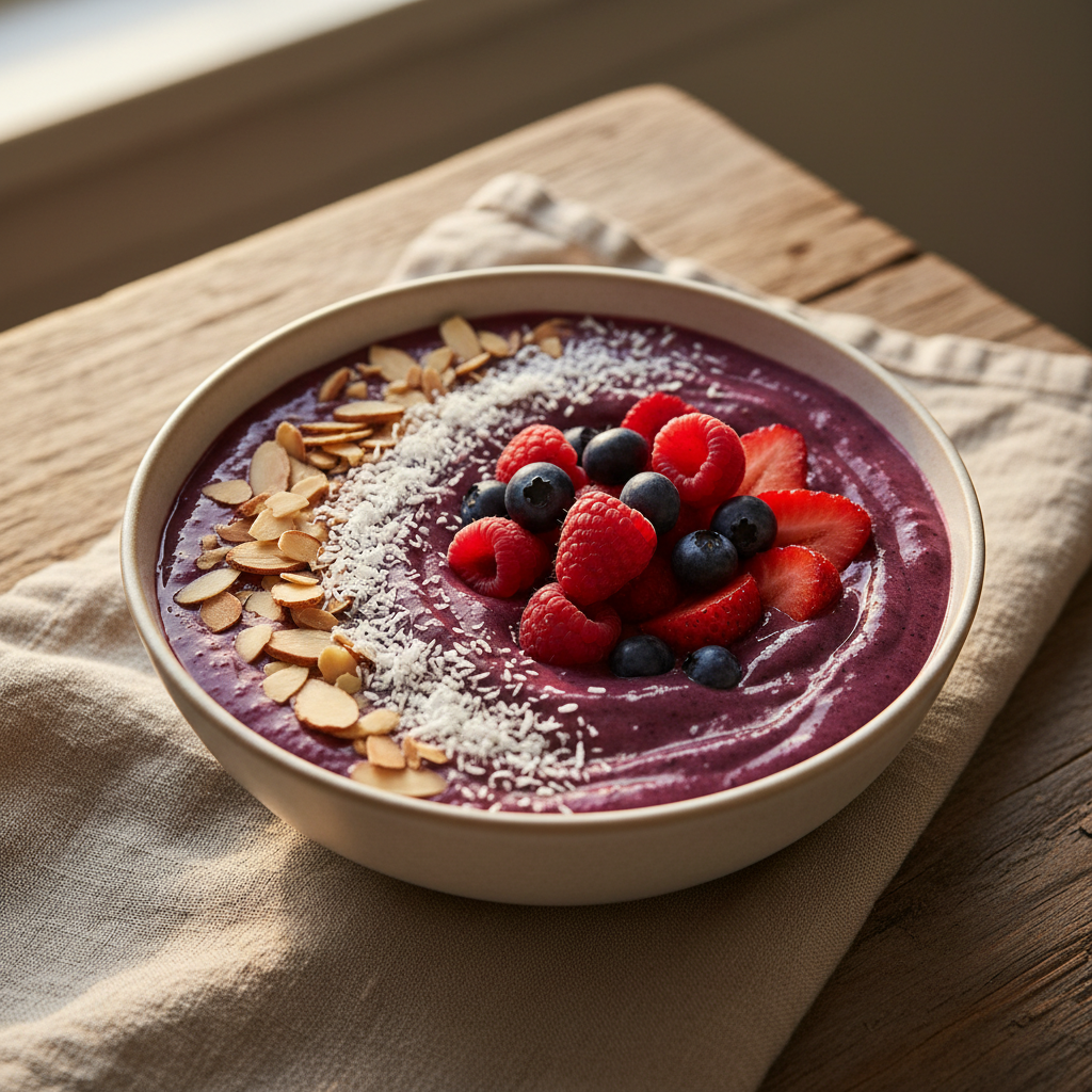 Blueberry Almond Milk Smoothie Bowl