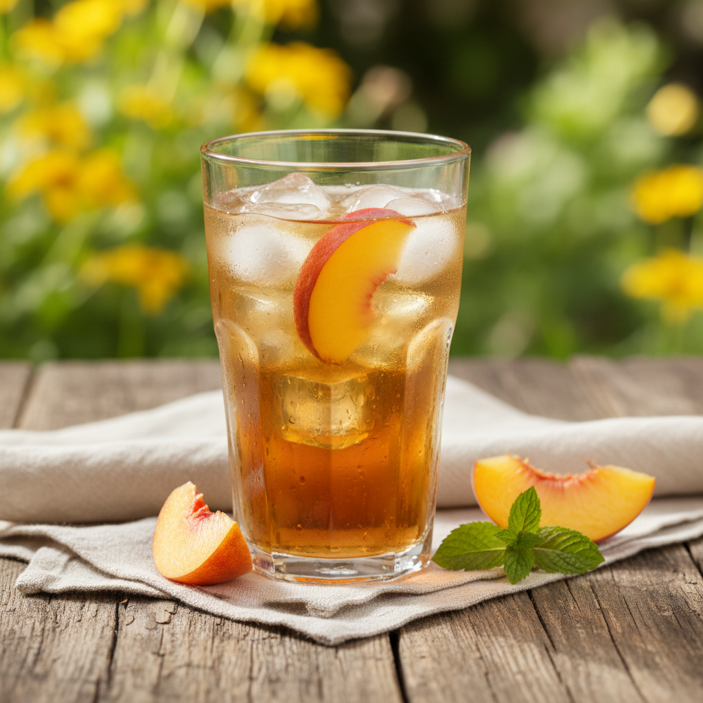 Peach Ginger Iced Tea