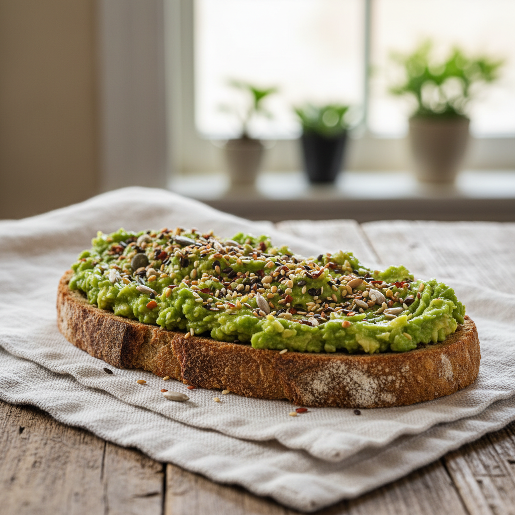 Avocado Lime Toast with Everything Seasoning