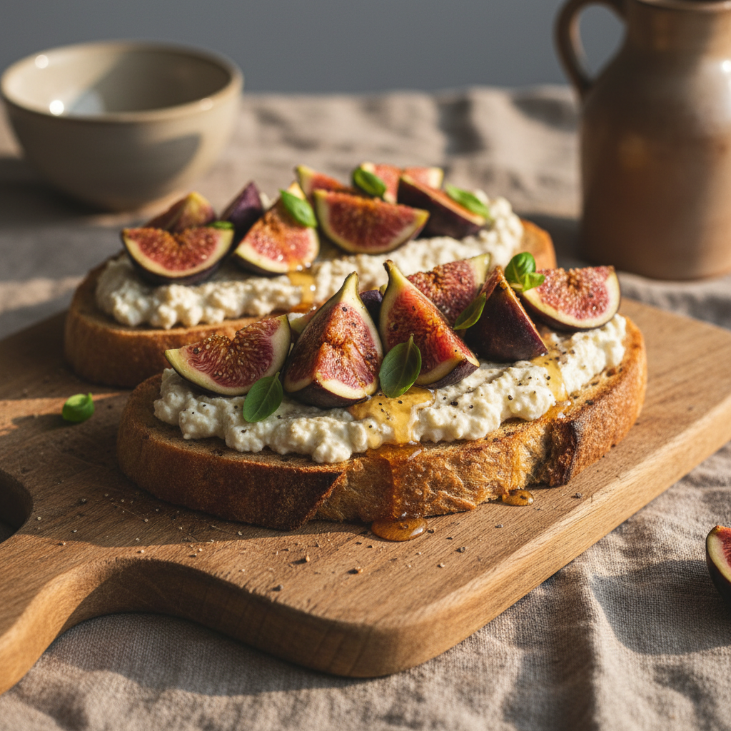 Cashew Ricotta & Fig Toast