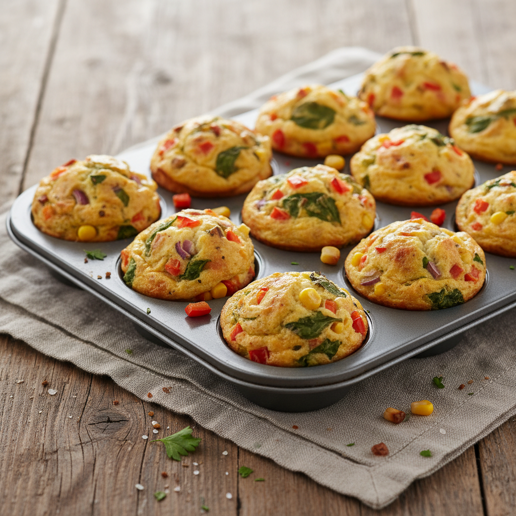Fluffy Veggie Egg Muffins