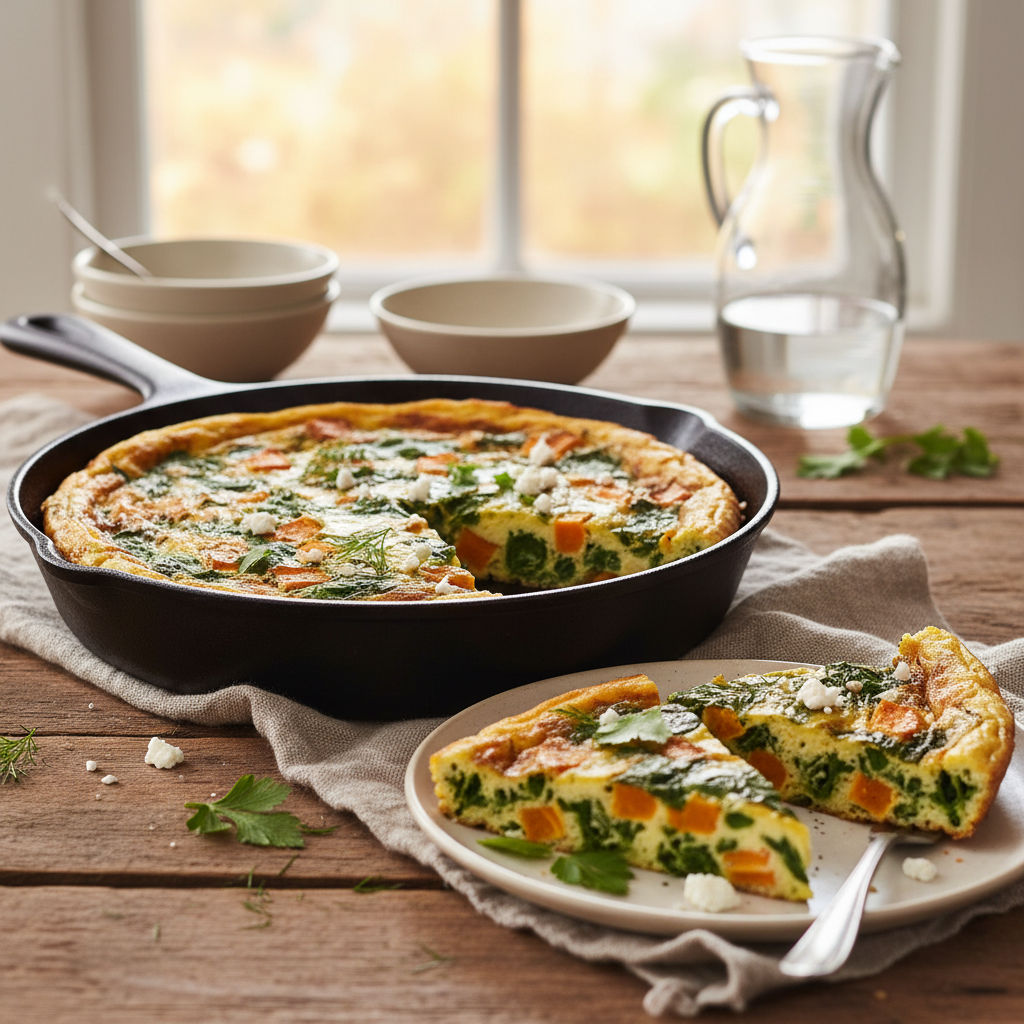 Spinach & Sweet Potato Frittata