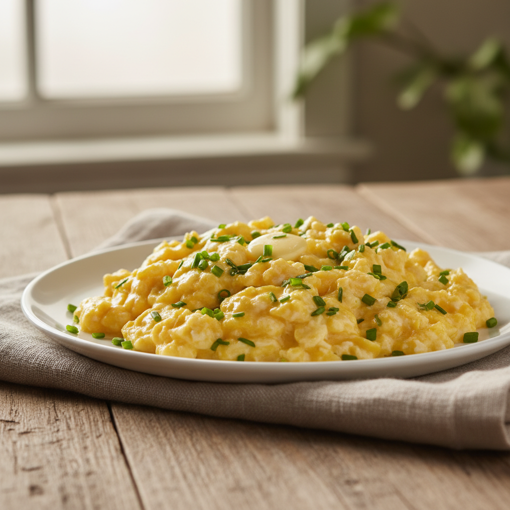 Herb Scrambled Eggs with Coconut Oil