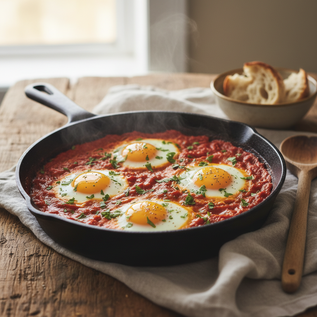 Mediterranean Baked Eggs (Shakshuka-Style)