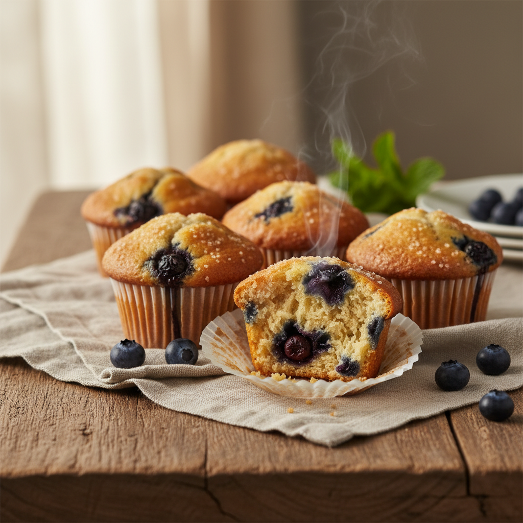 Blueberry Almond Flour Muffins