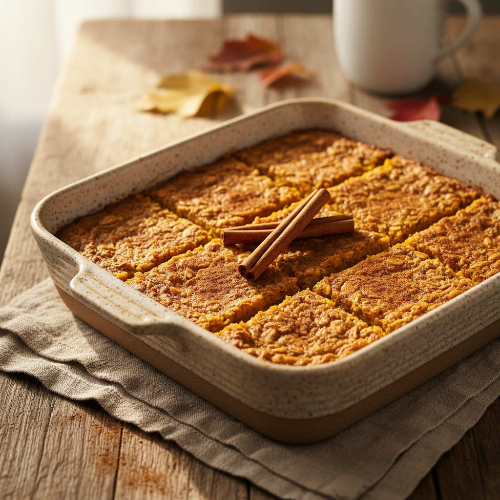 Pumpkin Spice Baked Oatmeal
