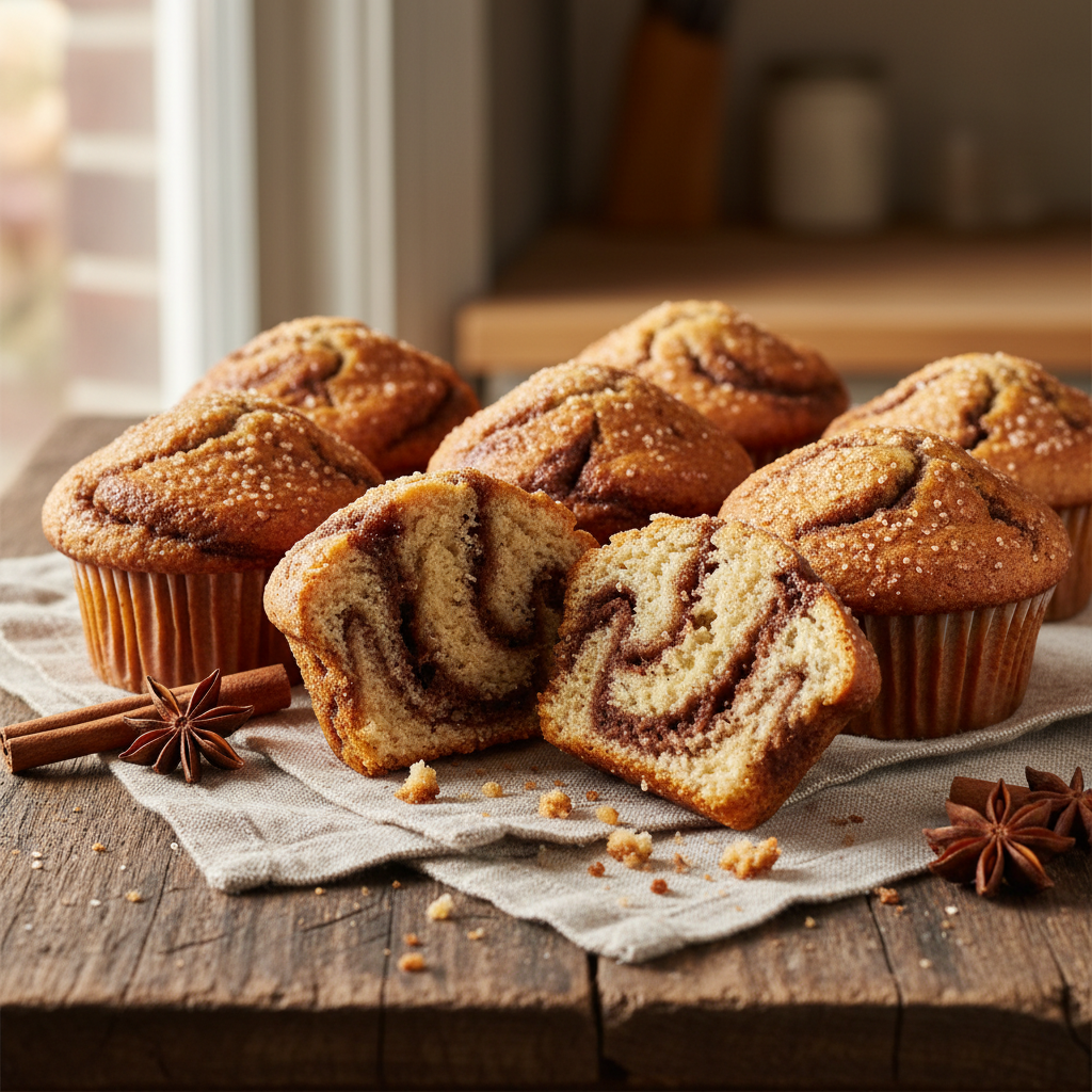 Cinnamon Swirl Almond Flour Muffins
