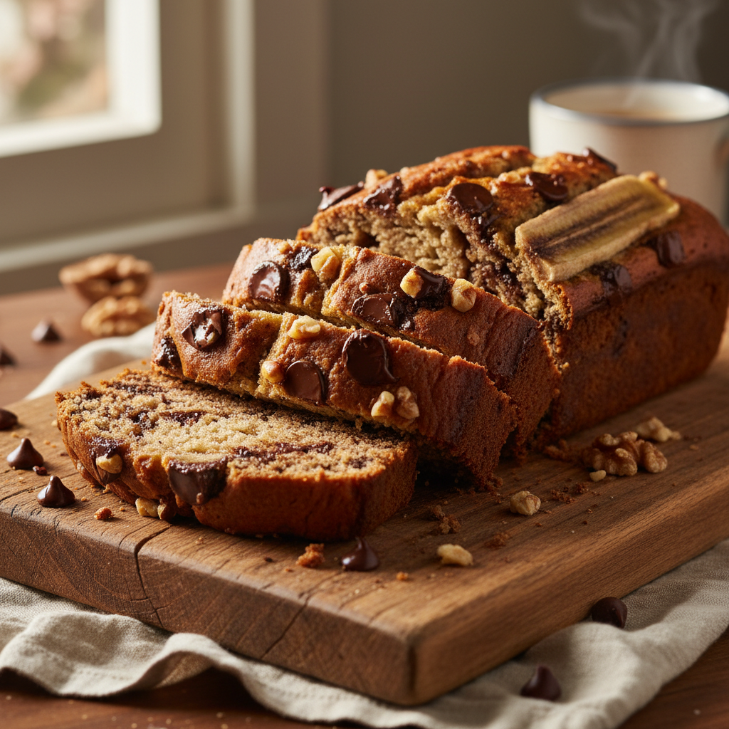 Chocolate Chip Banana Bread (Sugar-Free)