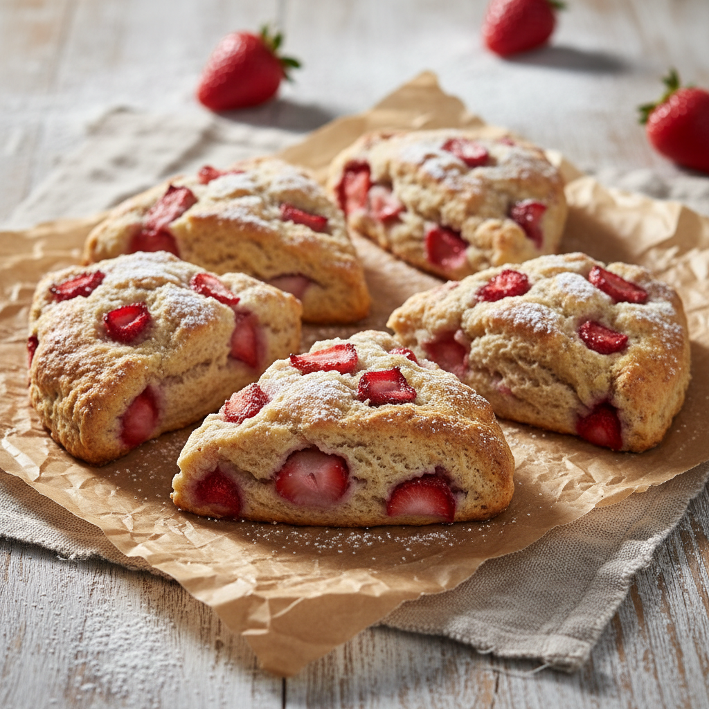 Strawberry Almond Flour Scones