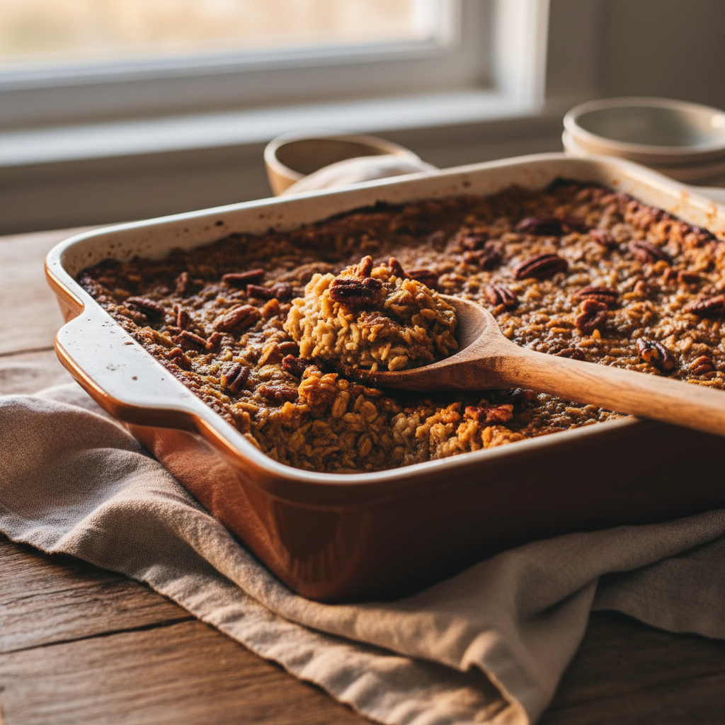 Maple Pecan Baked Oatmeal