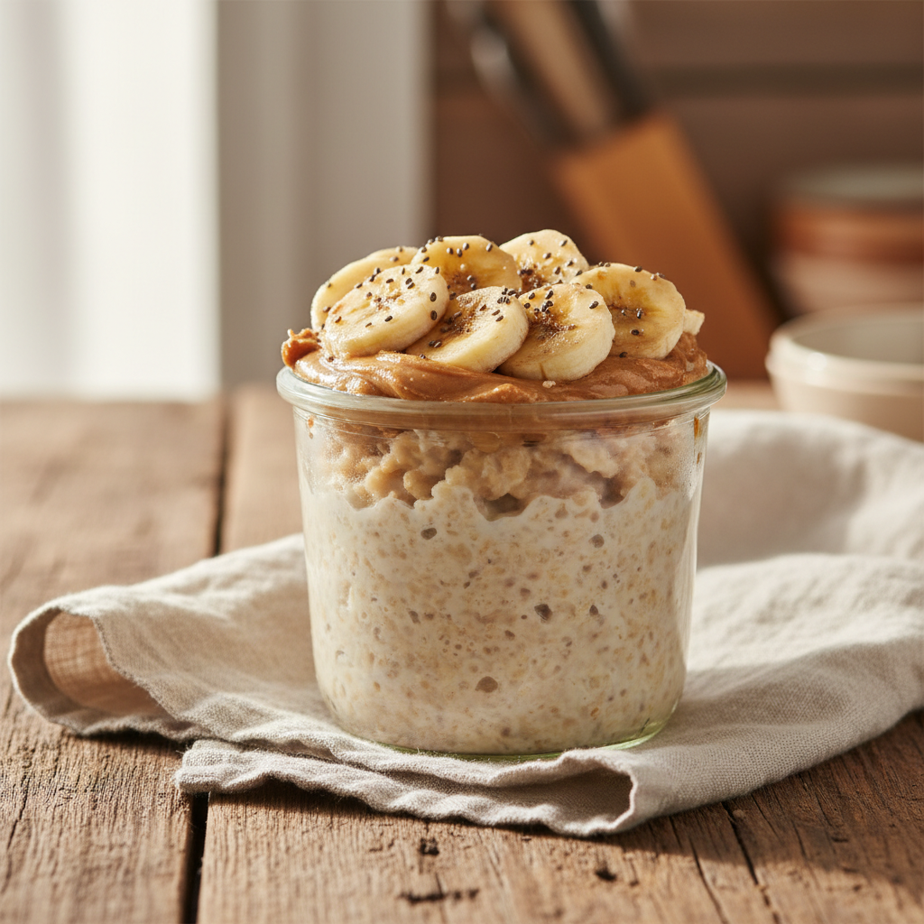 Peanut Butter Banana Overnight Oats