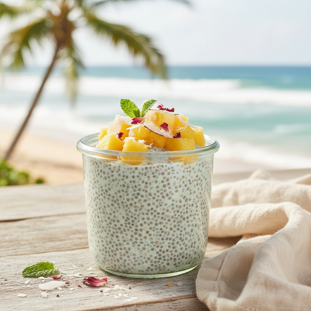 Tropical Chia Pudding with Pineapple