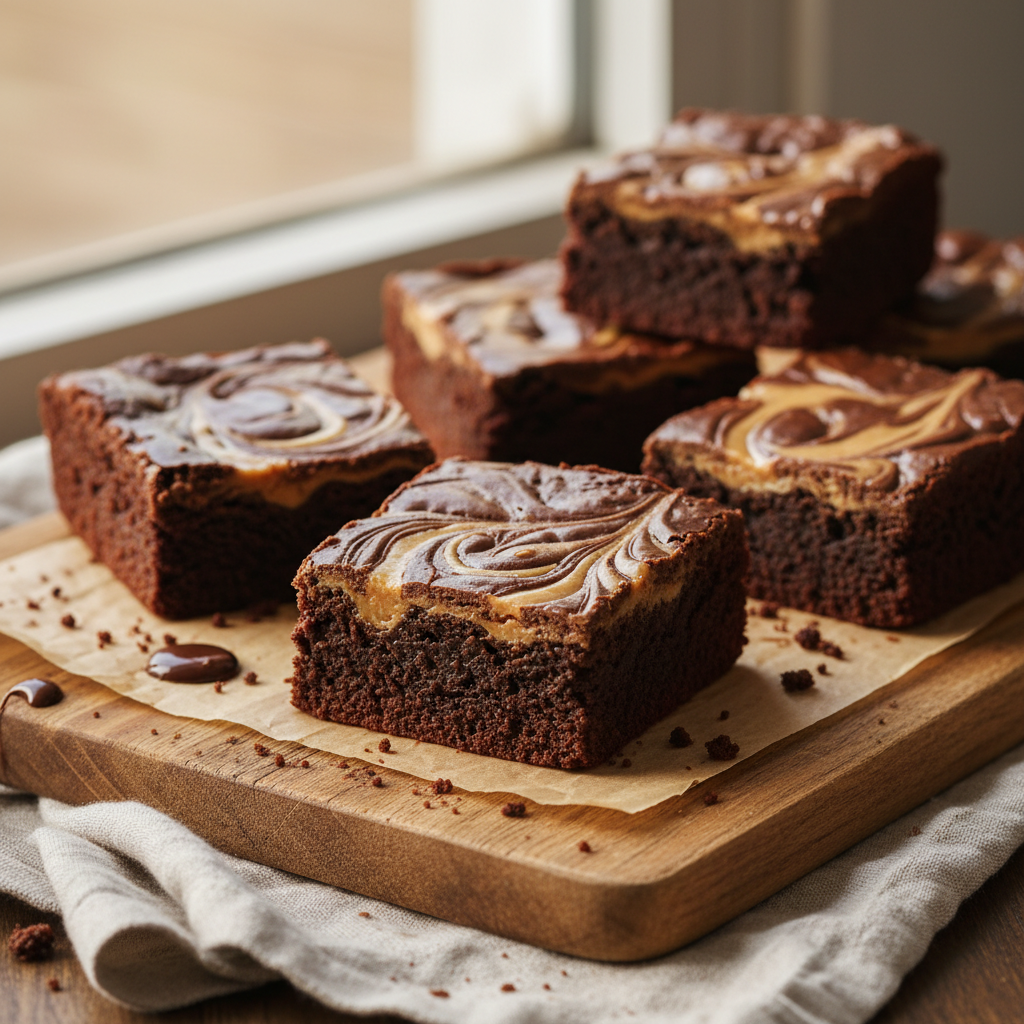 Chocolate Peanut Butter Swirl Brownies