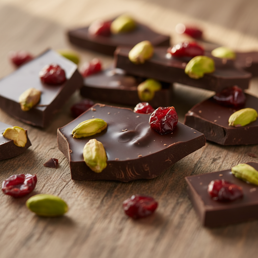 Chocolate Bark with Nuts and Dried Fruit