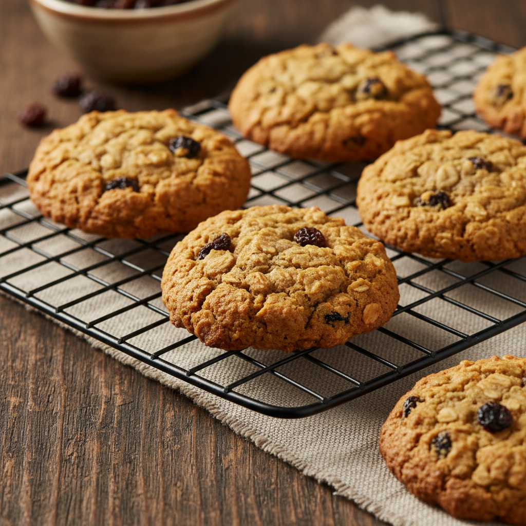 Chewy Oatmeal Raisin Cookies