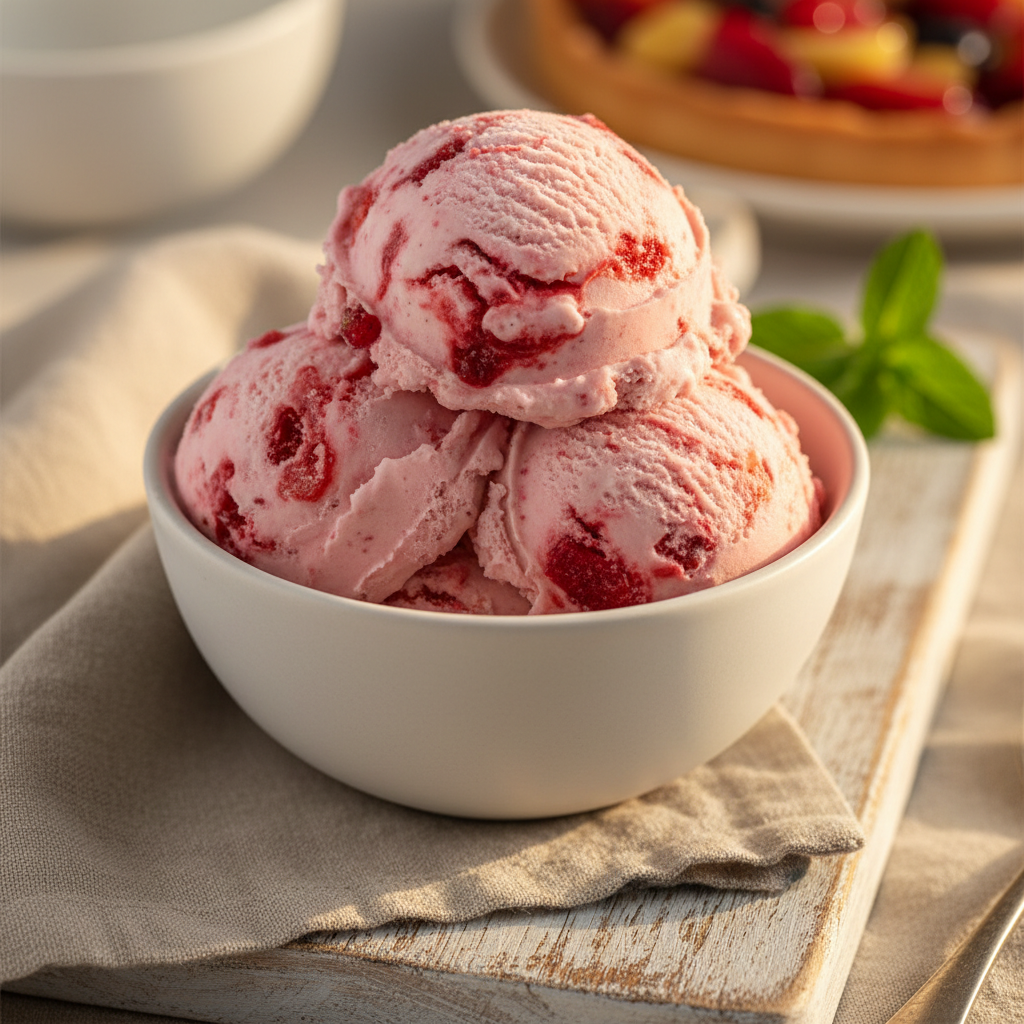Strawberry Ice Cream (No-Churn)