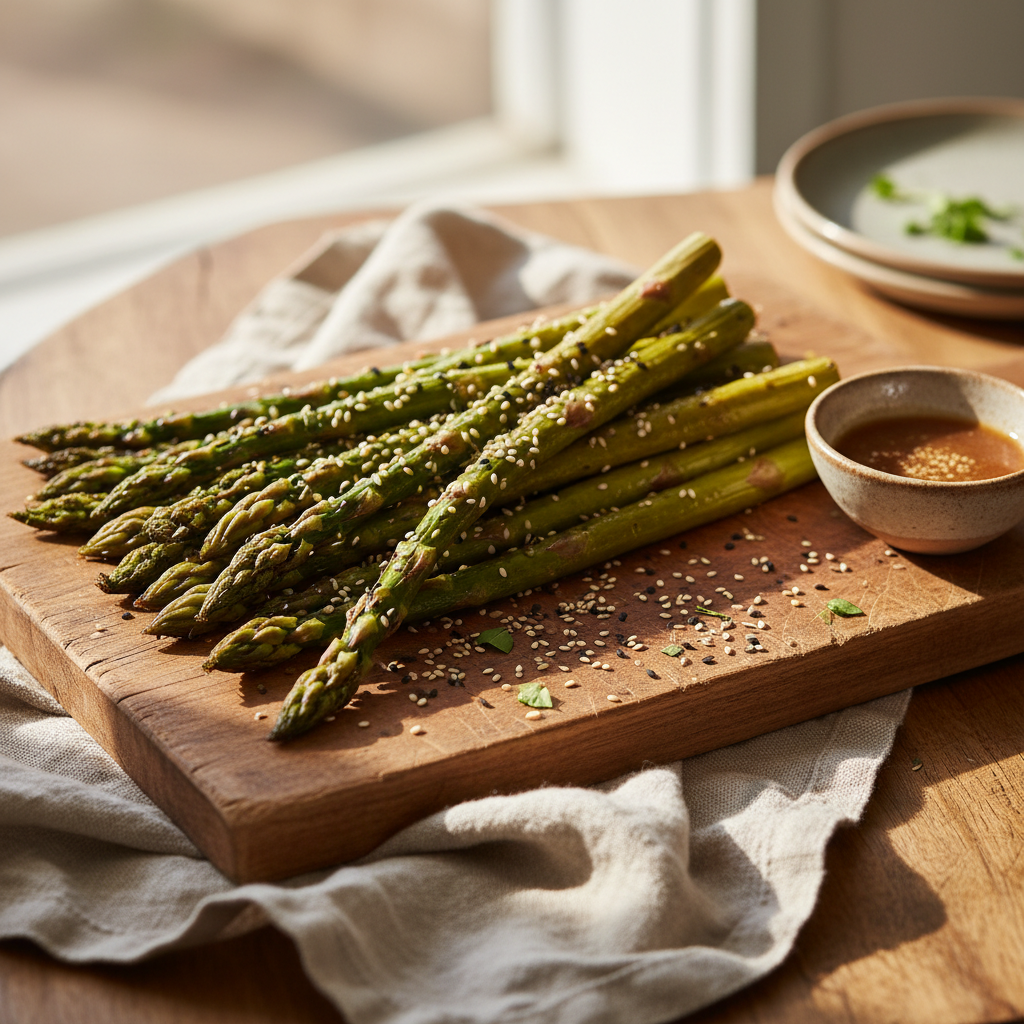 Sesame Ginger Roasted Asparagus