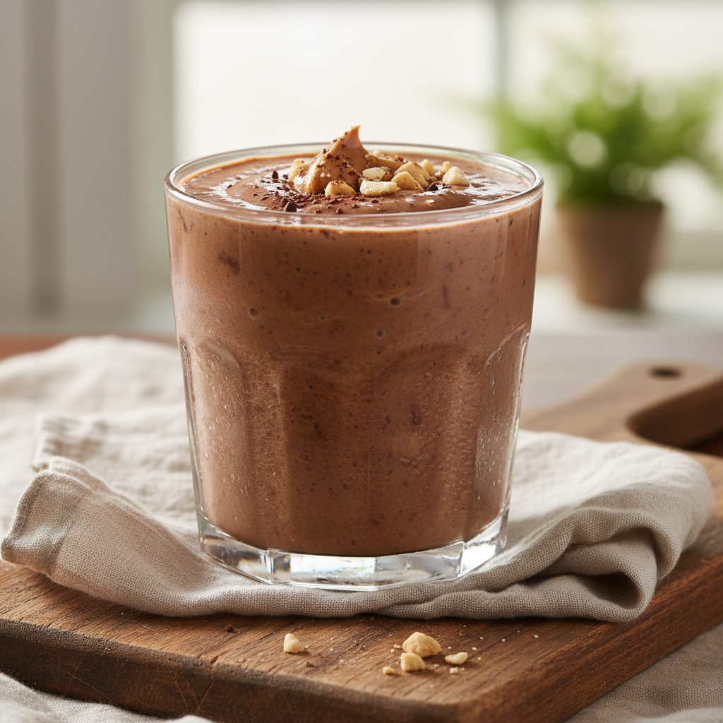 Chocolate Peanut Butter Protein Smoothie