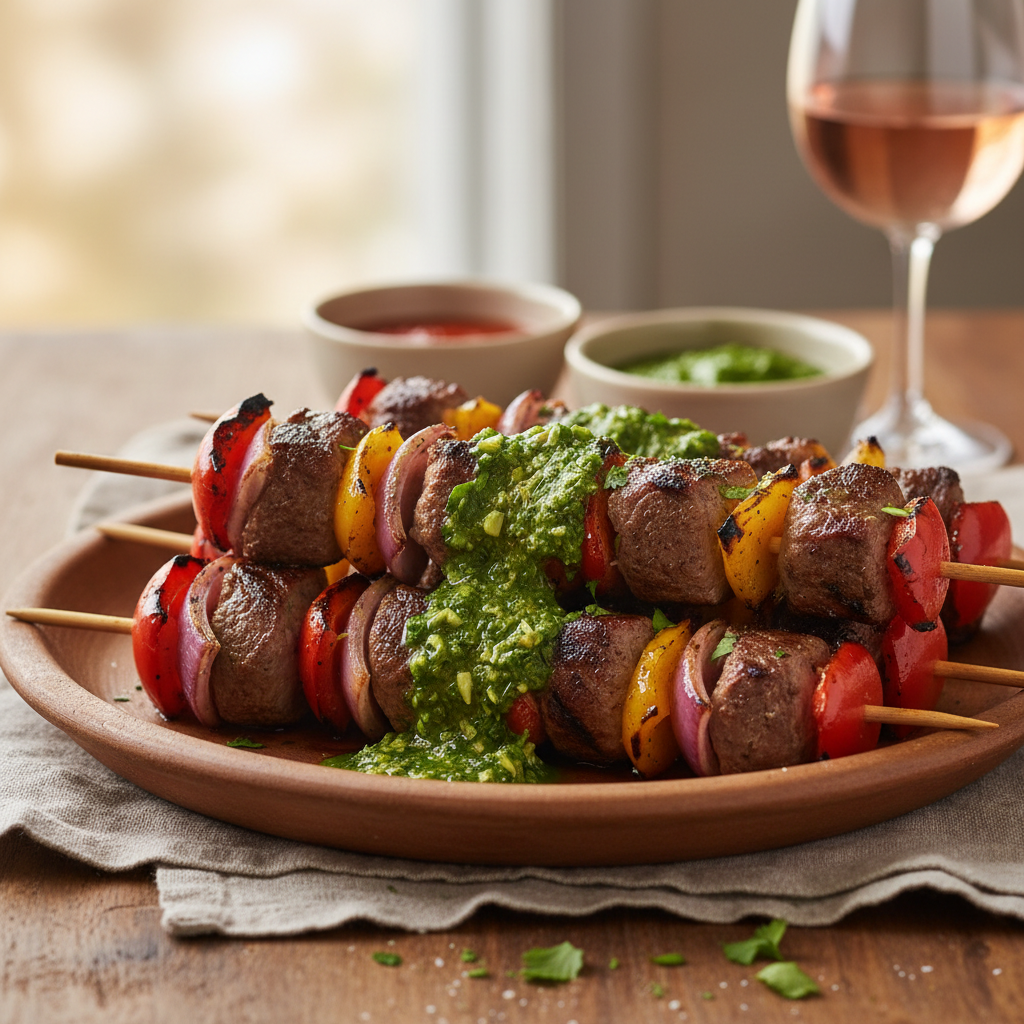 Beef Kabobs with Chimichurri