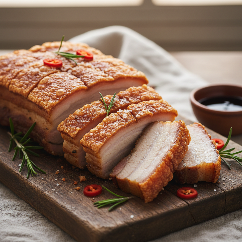 Crispy Pork Belly with Cracklings
