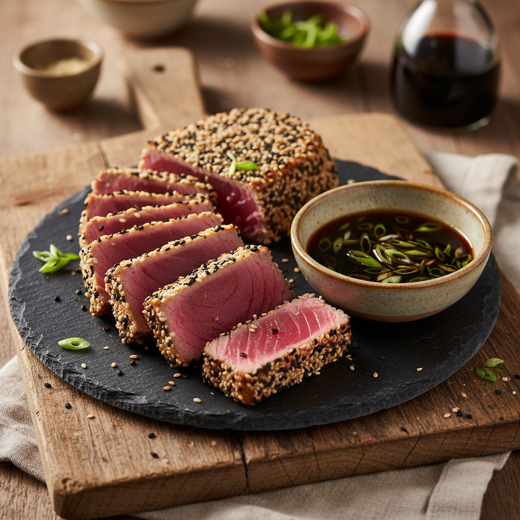 Seared Ahi Tuna with Sesame Crust