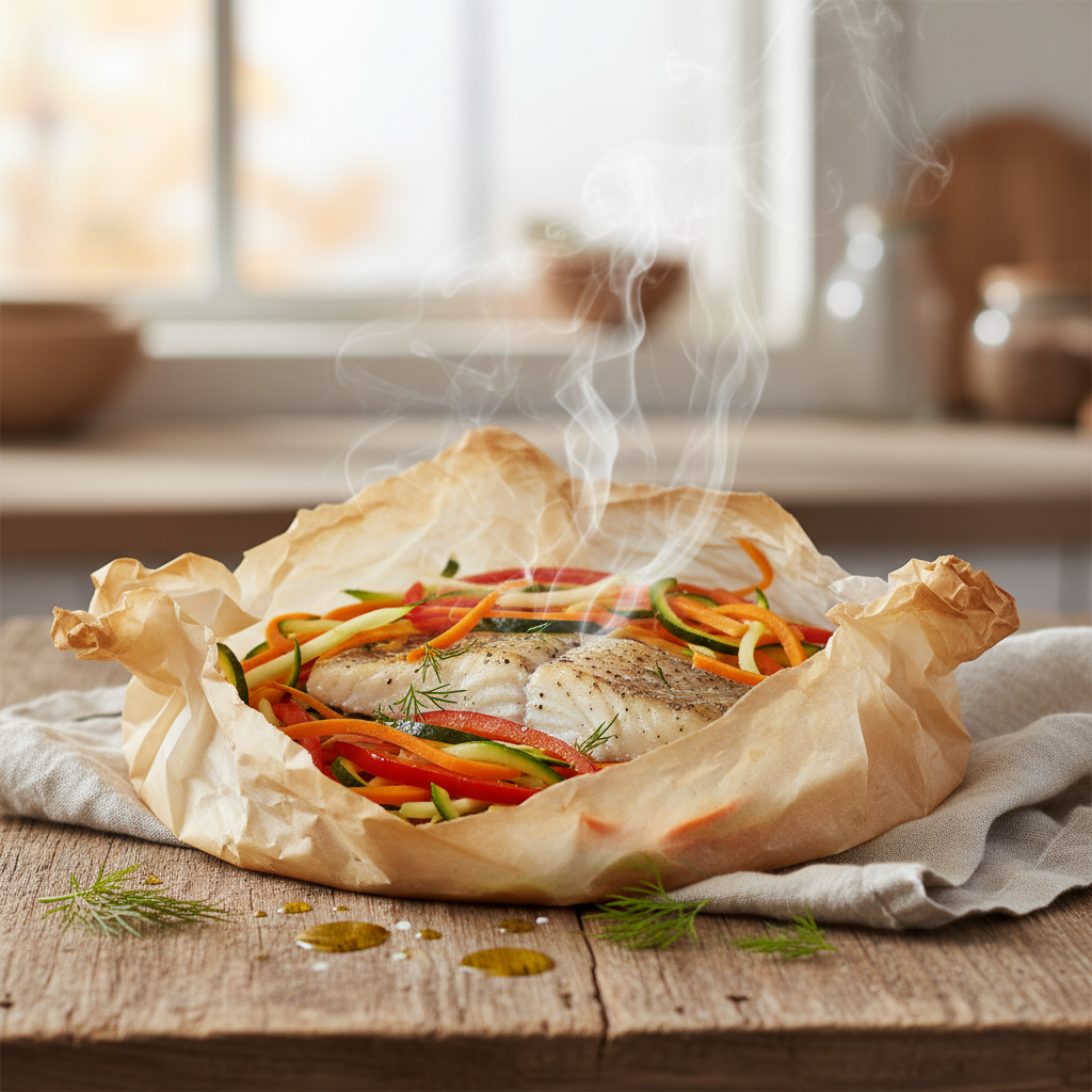 Fish en Papillote with Vegetables