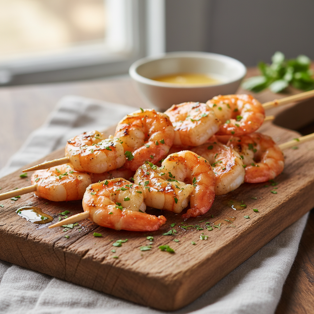 Garlic Butter Shrimp Skewers