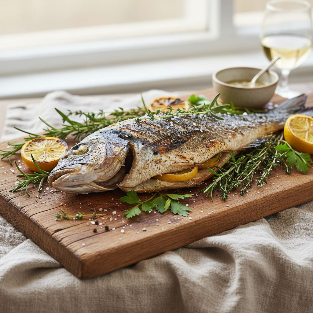 Grilled Whole Branzino