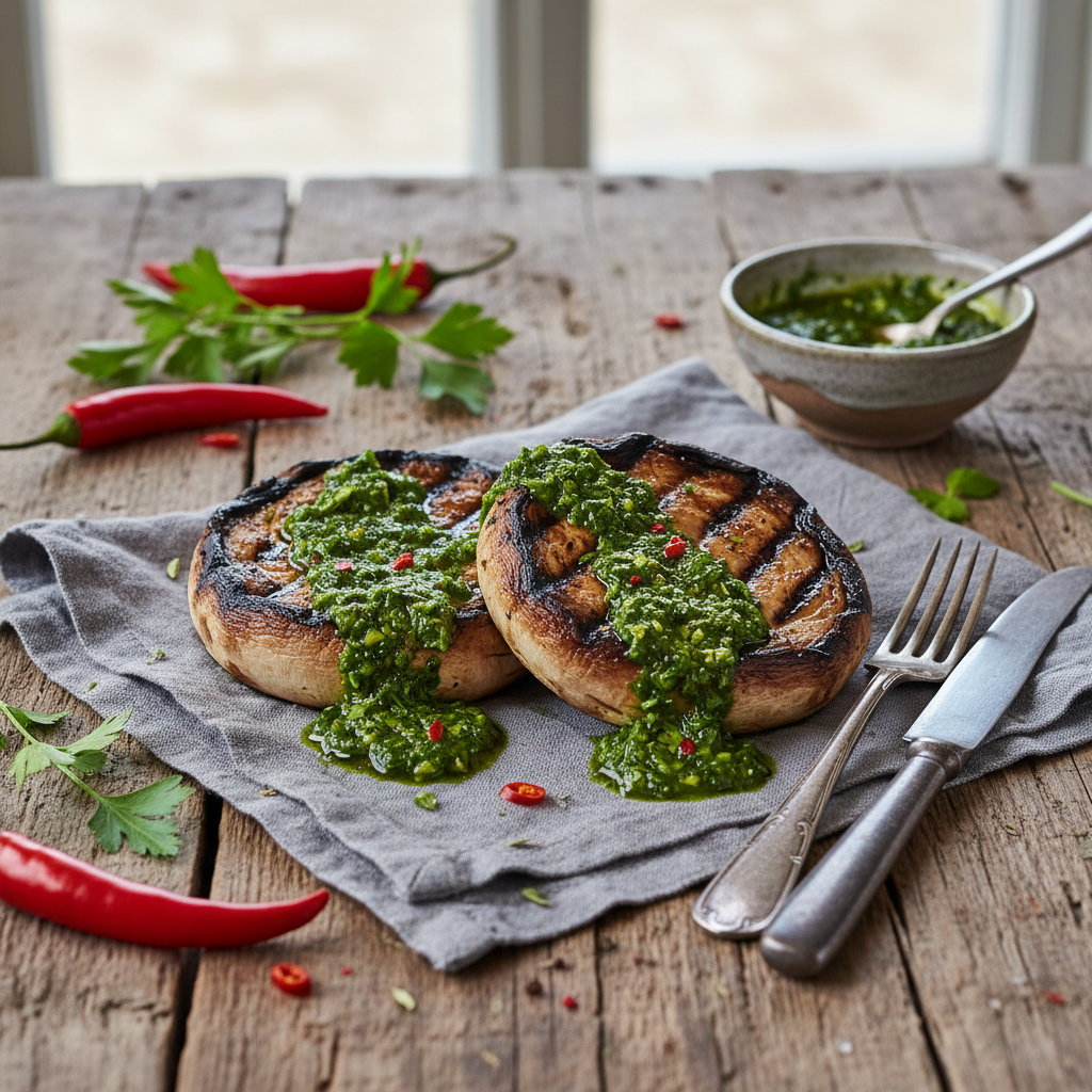 Portobello Mushroom Steaks with Chimichurri