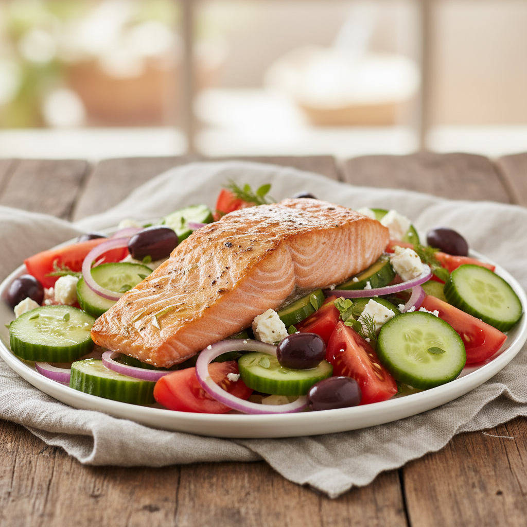 Greek-Style Salmon Salad