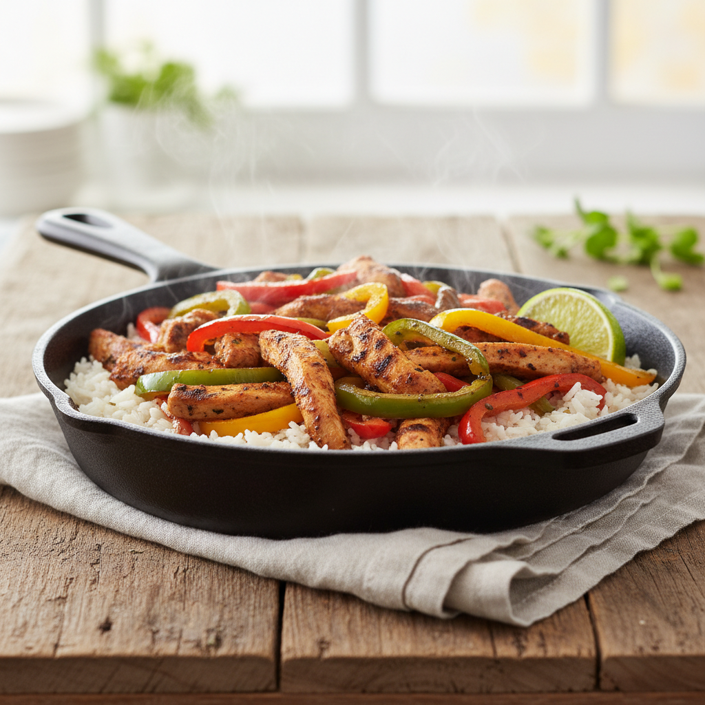 Skillet Chicken Fajita Bowl