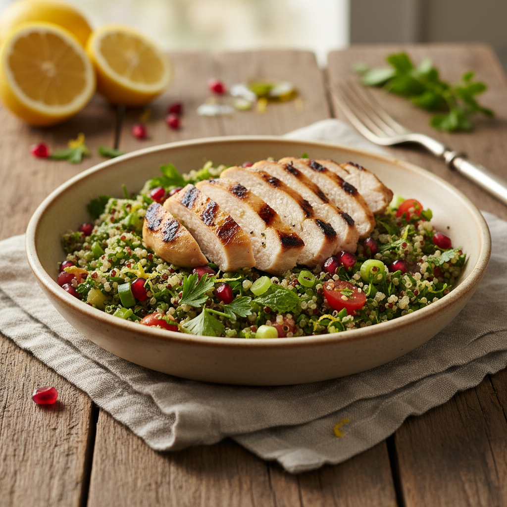 Quinoa Tabbouleh with Grilled Chicken