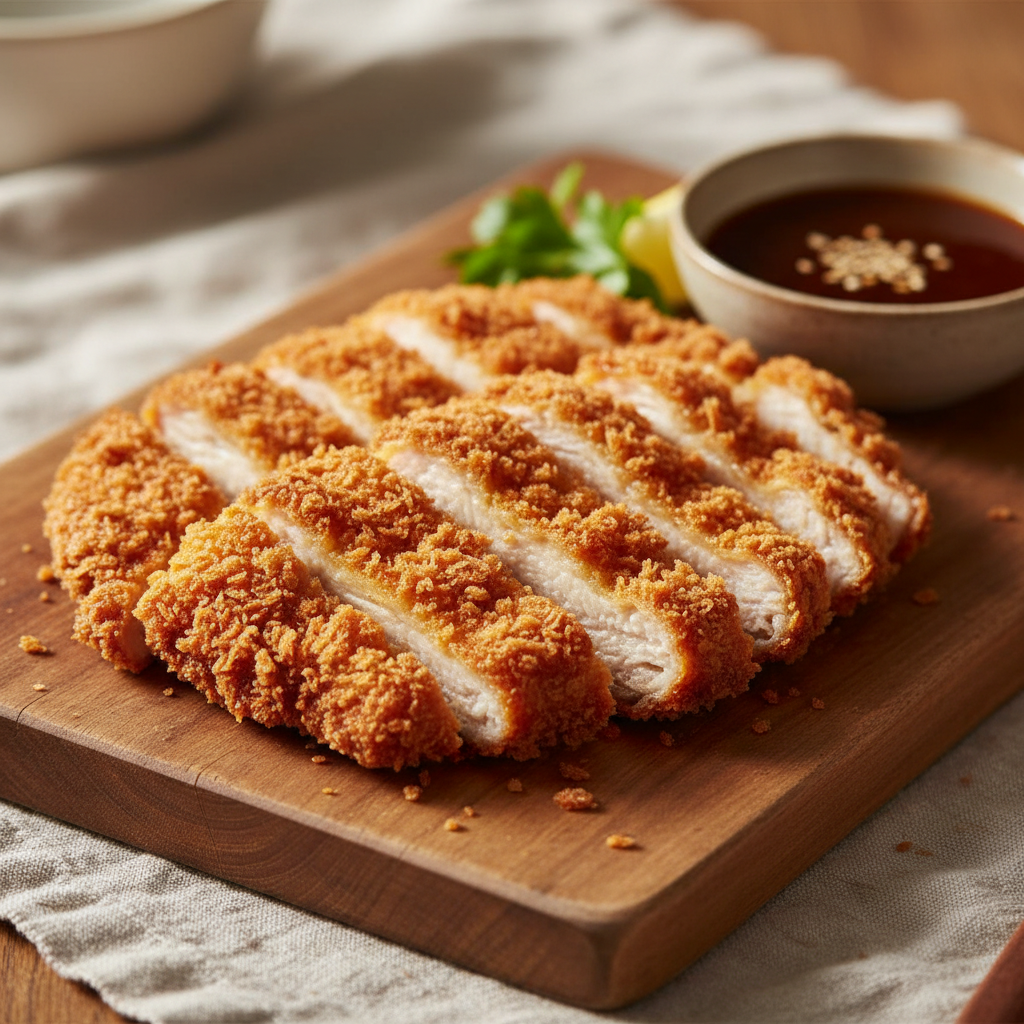 Crispy Chicken Katsu with Tonkatsu-Style Sauce
