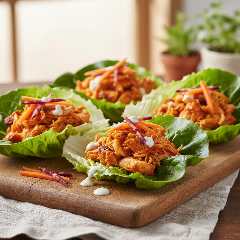 Buffalo Chicken Lettuce Wraps