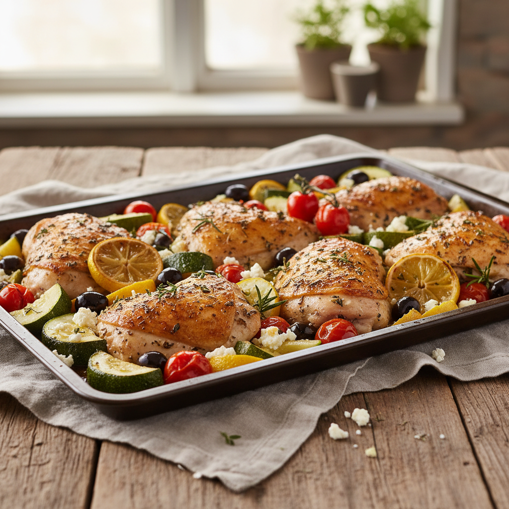 Sheet-Pan Greek Chicken with Vegetables