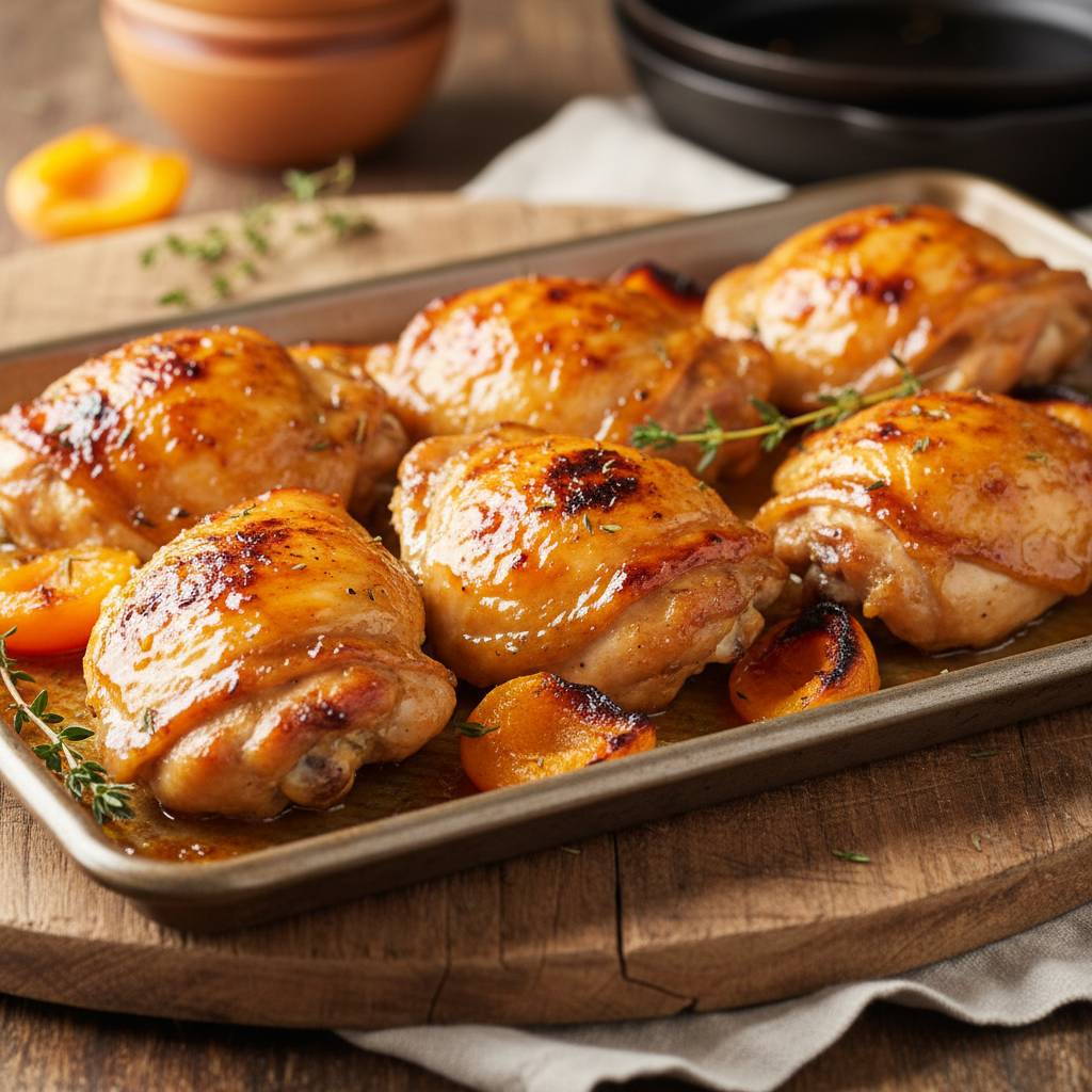 Apricot-Glazed Chicken Thighs