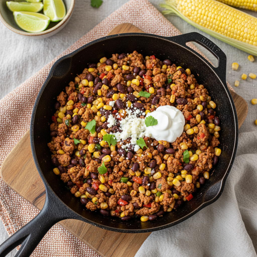 One-Pan Turkey Taco Skillet