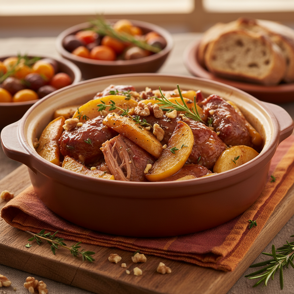 Braised Pork Shoulder with Apples