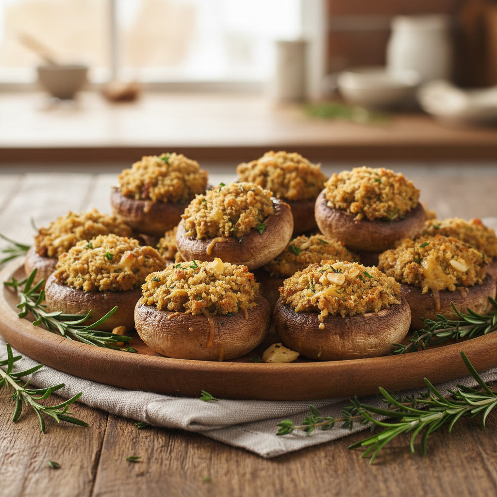 Garlic Herb Stuffed Mushrooms