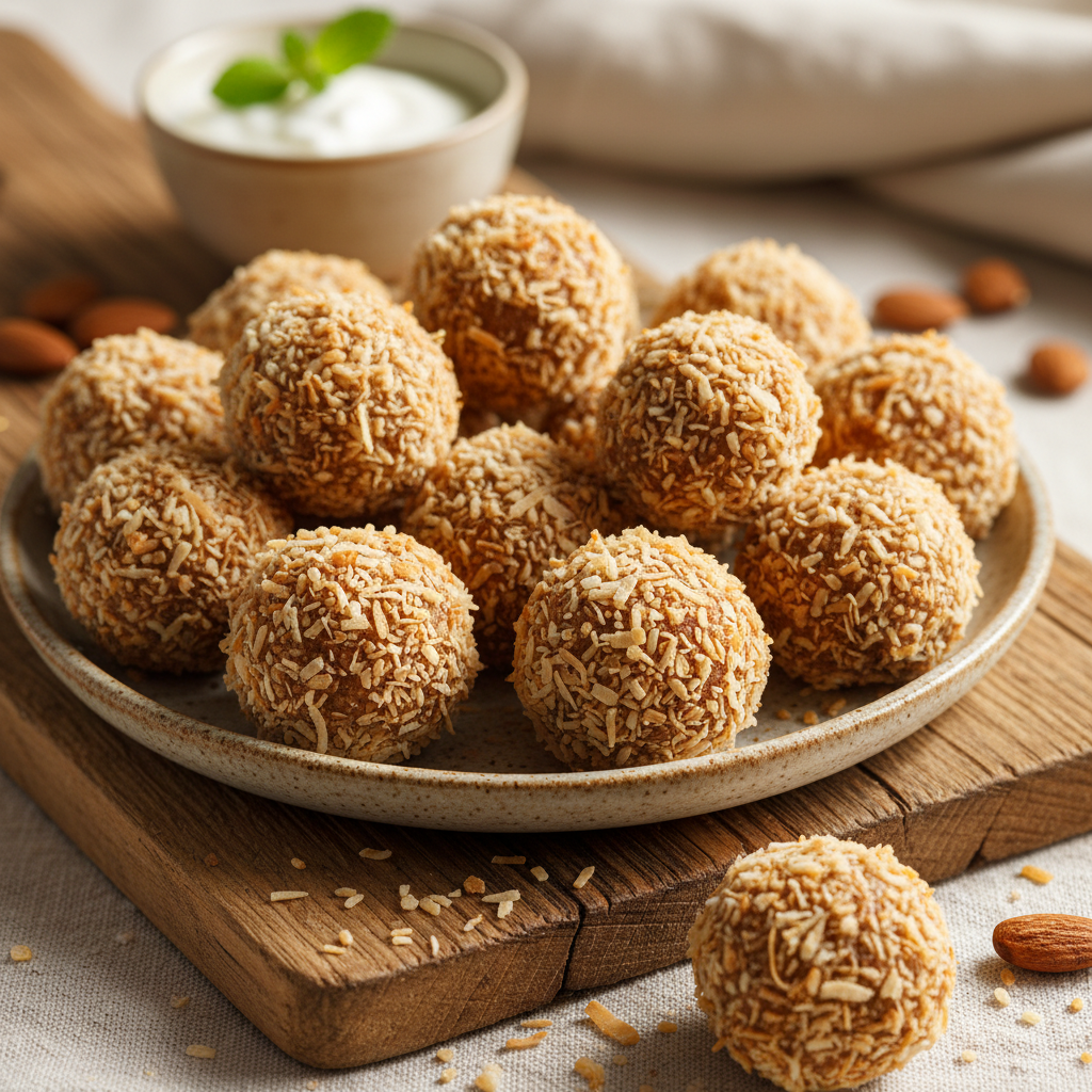 Almond Coconut Protein Bites
