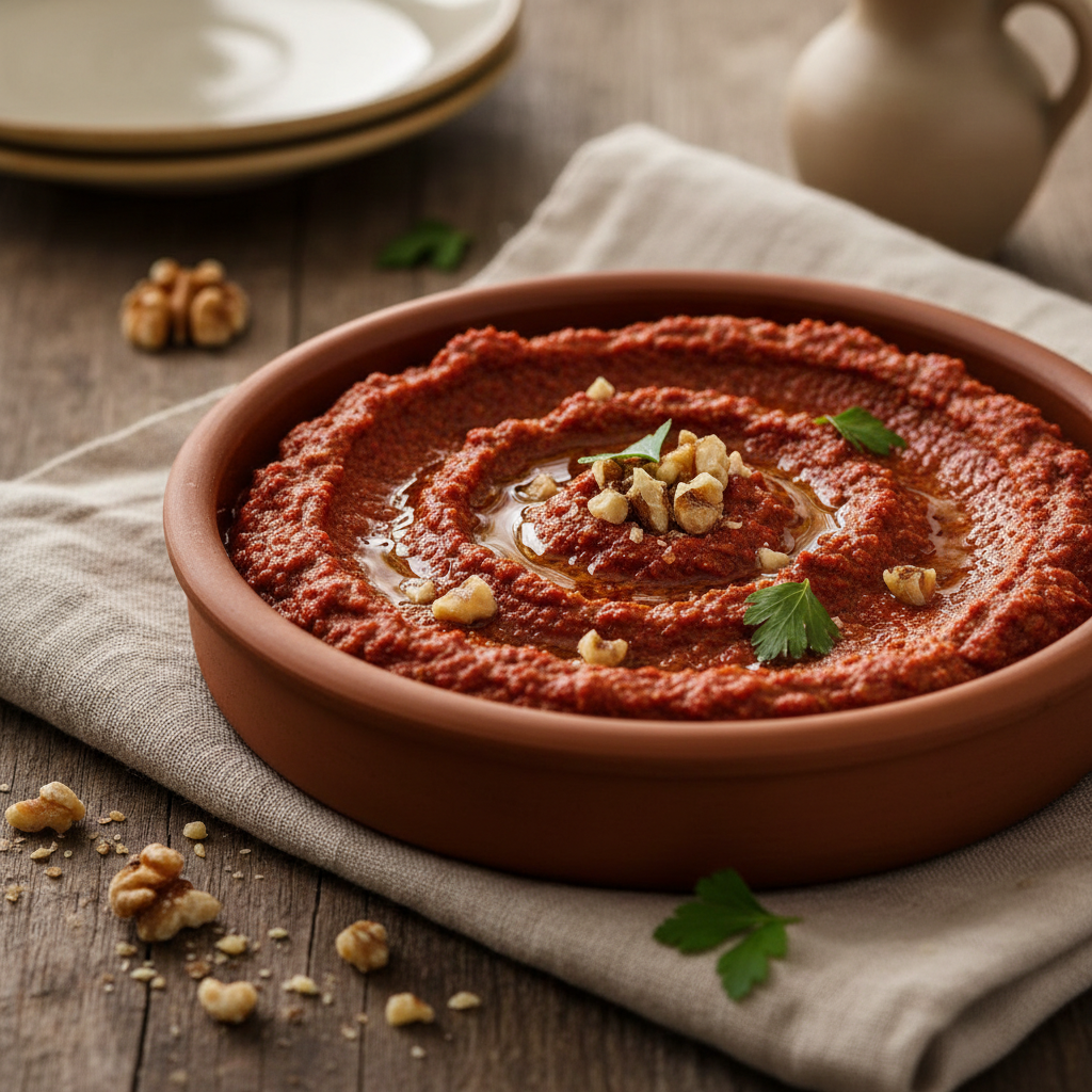 Muhammara (Roasted Red Pepper & Walnut Dip)