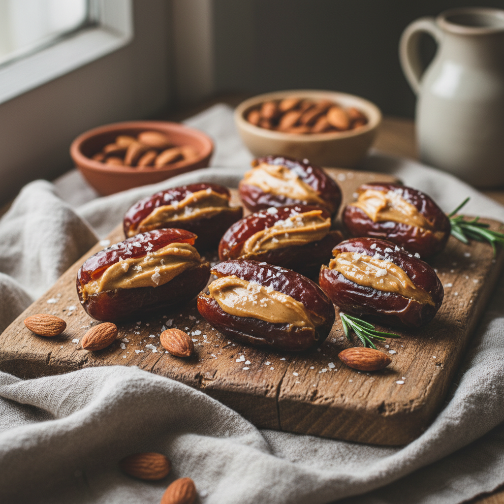 Almond Butter Stuffed Dates