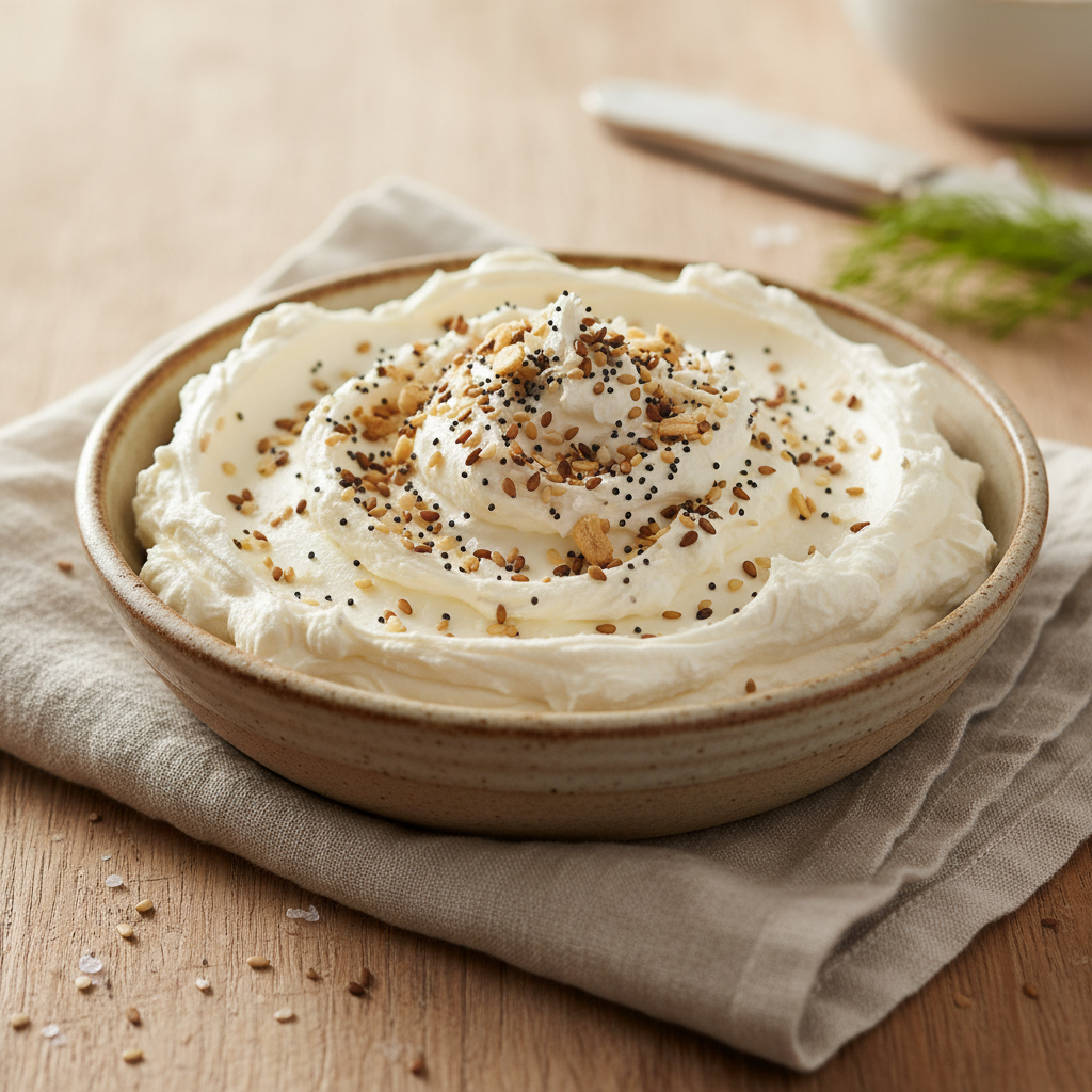 Whipped Everything Bagel Cream Cheese Spread (Dairy-Free)